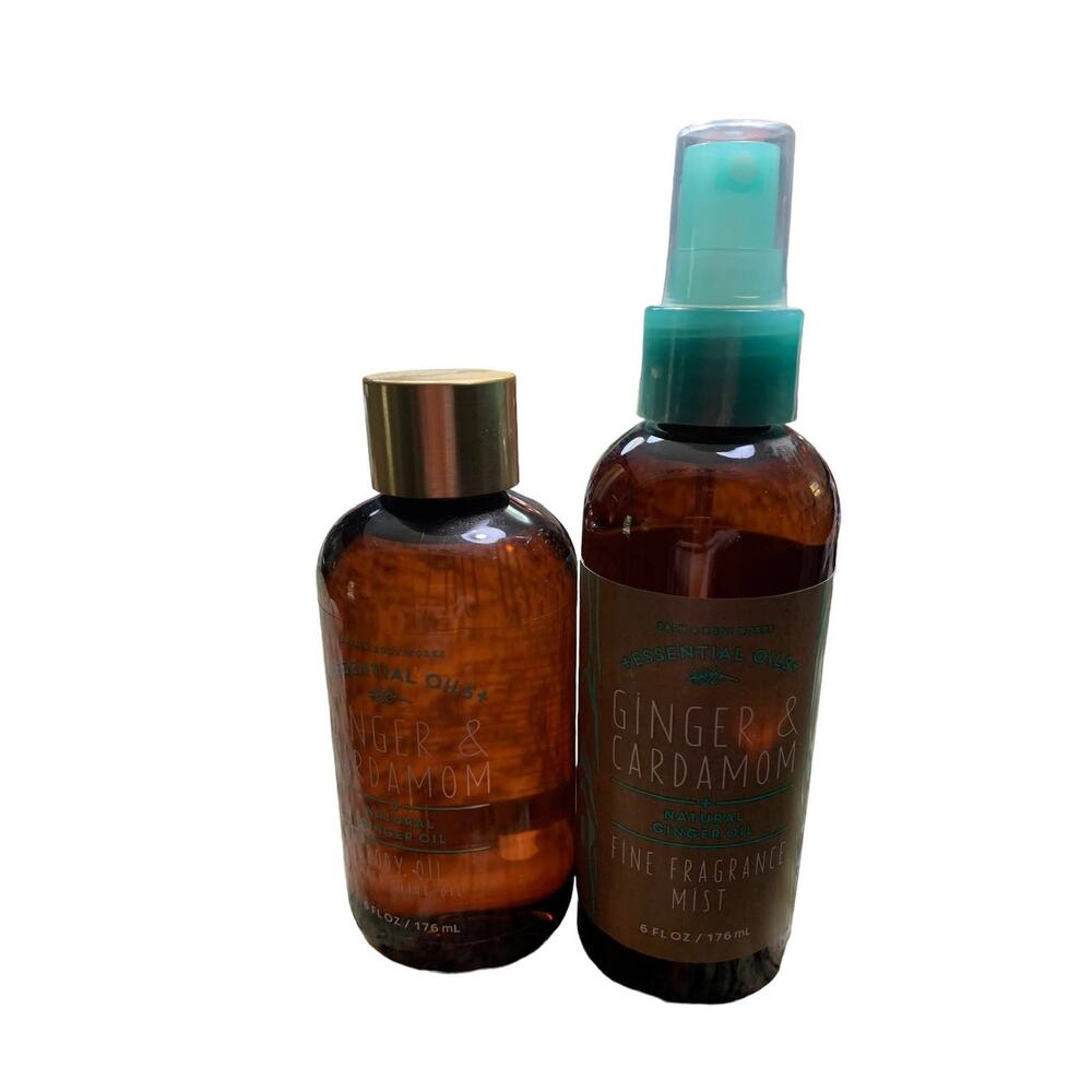 Bath & Body Works Ginger & Cardamom Natural Ginger Body Oil 6 fl.oz. Mist Set
